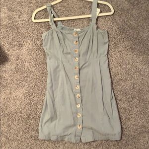 Army Green Casual Spring Dress with buttons